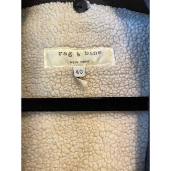 Rag & Bone Men's Wool Coat, Sherpa Lining, Sz 40, Medium - Picture 4 of 4